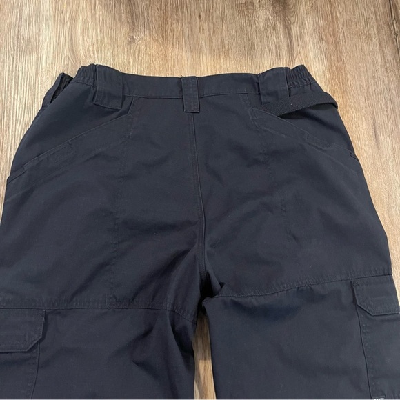 5.11 Tactical Cargo Pants Men’s 40x34 Navy Rip Stop Pockets Elastic Waist - Picture 4 of 10